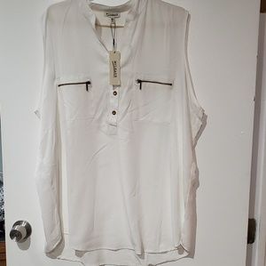 Mileage sleeveless button down